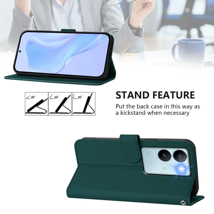 For vivo V29 5G Global / V29 Pro Skin Feel Solid Color Leather Phone Case with Lanyard
