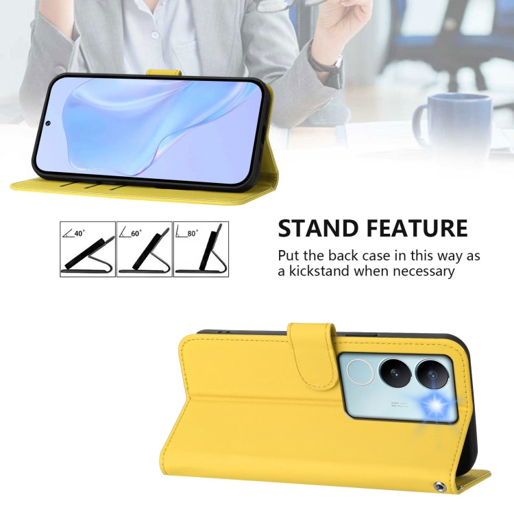 For vivo V29 5G Global / V29 Pro Skin Feel Solid Color Leather Phone Case with Lanyard