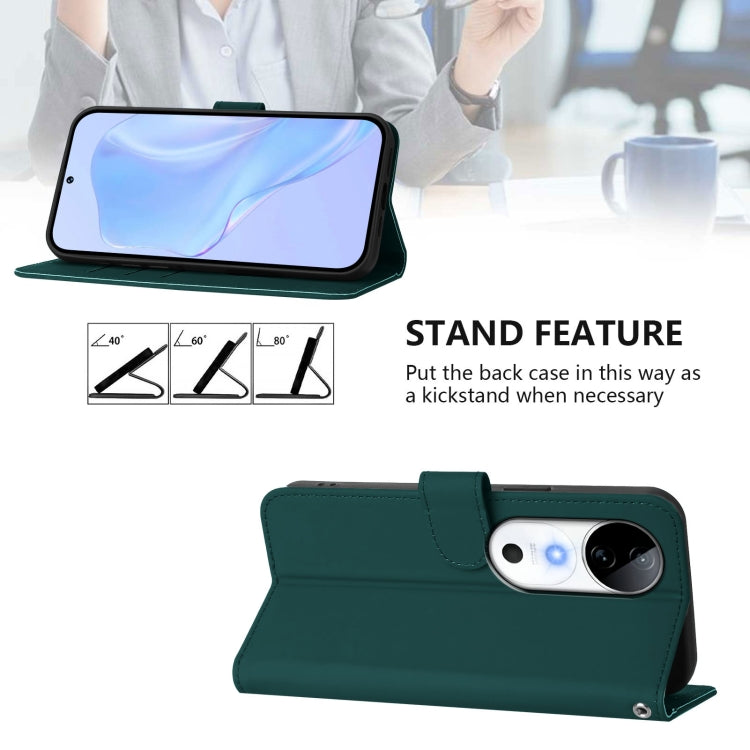 For vivo S19 Skin Feel Solid Color Leather Phone Case with Lanyard