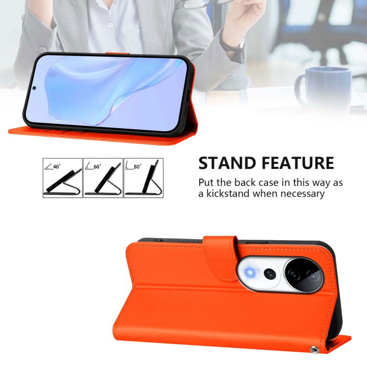 For vivo S19 Pro Skin Feel Solid Color Leather Phone Case with Lanyard
