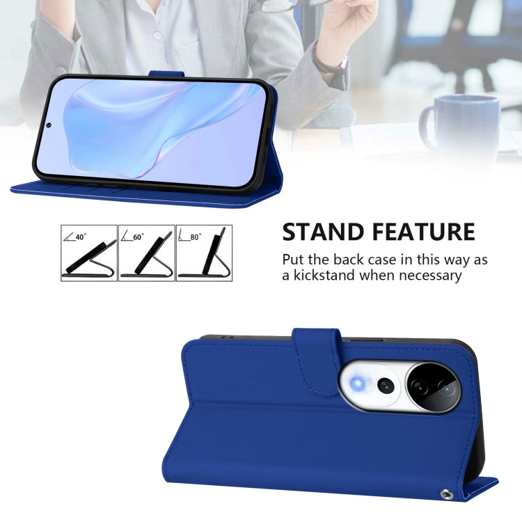 For vivo S19 Pro Skin Feel Solid Color Leather Phone Case with Lanyard