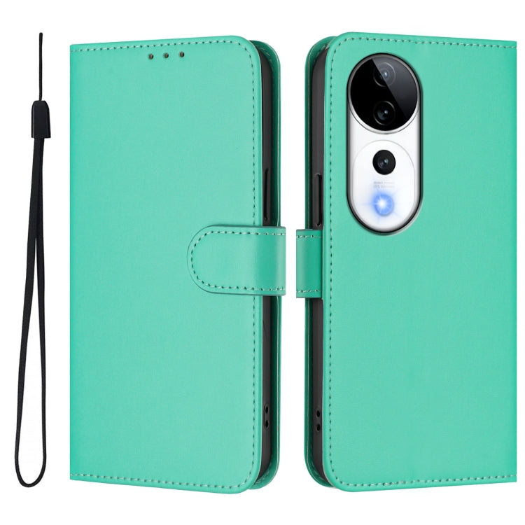 For vivo S19 Pro Skin Feel Solid Color Leather Phone Case with Lanyard