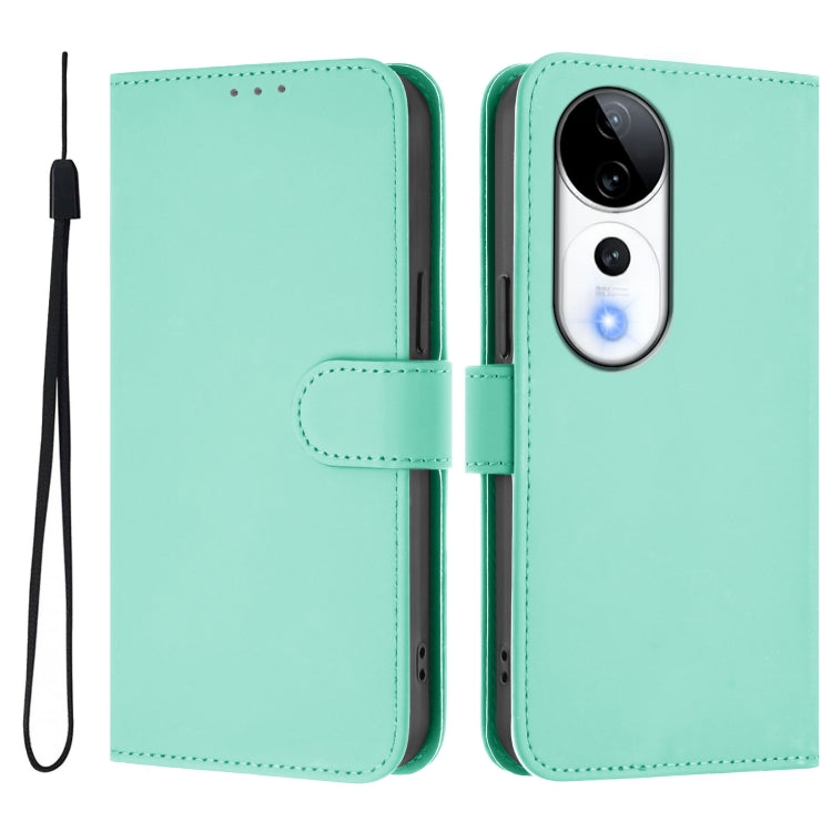 For vivo S19 Pro Skin Feel Solid Color Leather Phone Case with Lanyard