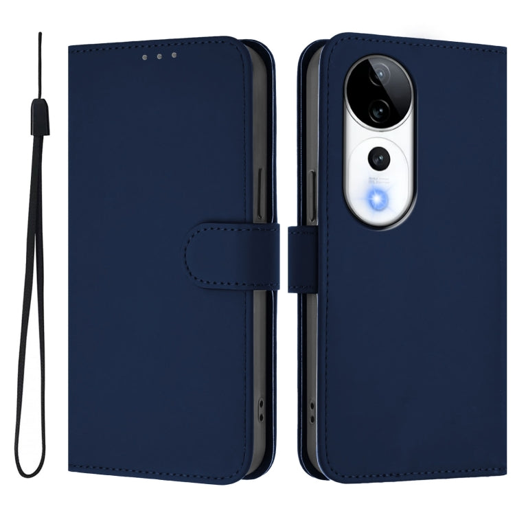 For vivo S19 Pro Skin Feel Solid Color Leather Phone Case with Lanyard