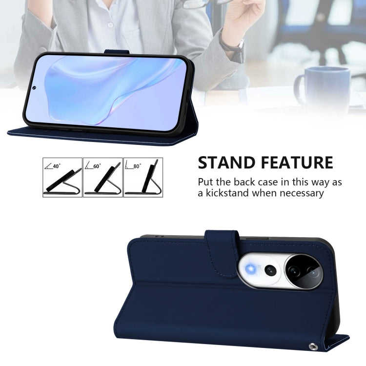 For vivo S19 Pro Skin Feel Solid Color Leather Phone Case with Lanyard