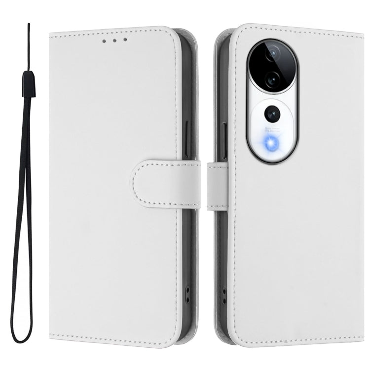For vivo S19 Pro Skin Feel Solid Color Leather Phone Case with Lanyard
