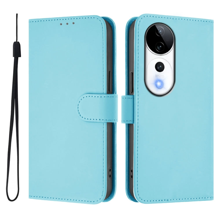 For vivo S19 Pro Skin Feel Solid Color Leather Phone Case with Lanyard