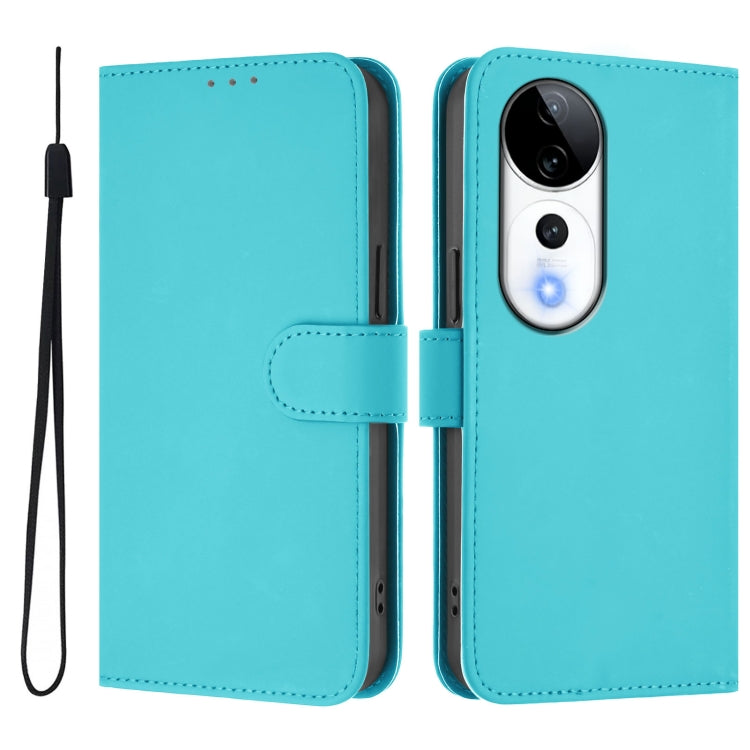 For vivo S19 Pro Skin Feel Solid Color Leather Phone Case with Lanyard