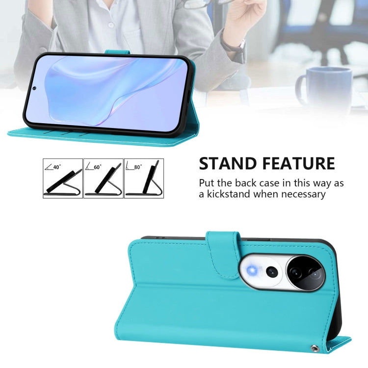 For vivo S19 Pro Skin Feel Solid Color Leather Phone Case with Lanyard