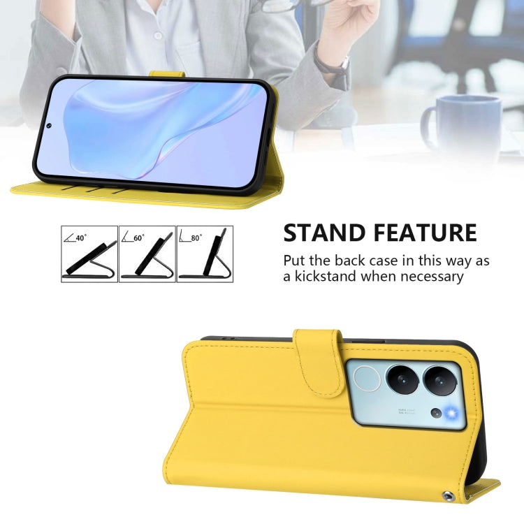 For vivo V29E 5G Global / Y200 5G Global Skin Feel Solid Color Leather Phone Case with Lanyard