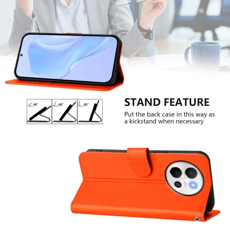 For vivo V40 Lite 5G / V30E 5G Global Skin Feel Solid Color Leather Phone Case with Lanyard