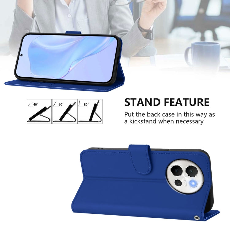For vivo V40 Lite 5G / V30E 5G Global Skin Feel Solid Color Leather Phone Case with Lanyard
