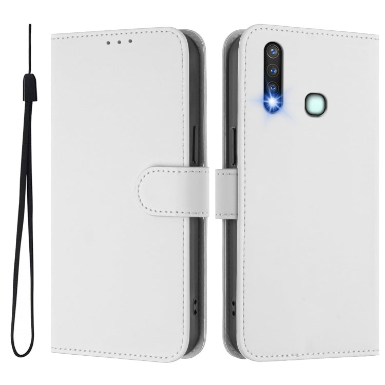 For vivo Y19 / U3 / Y5S / Z5i / U20 Skin Feel Solid Color Leather Phone Case with Lanyard