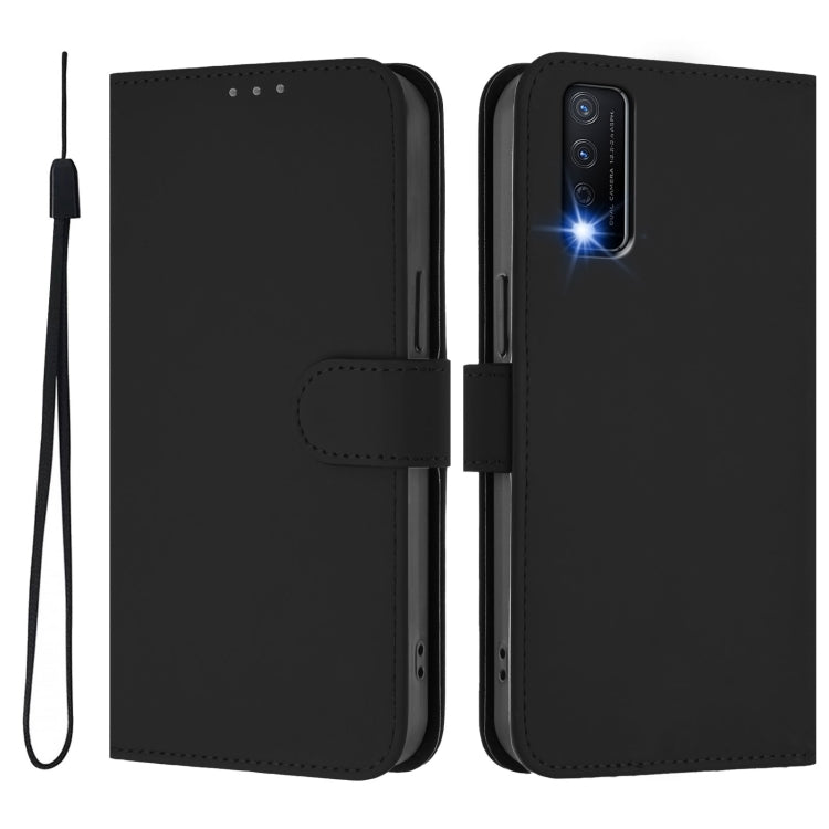 For vivo Y20 / Y20i / Y20S / Y11S Skin Feel Solid Color Leather Phone Case with Lanyard