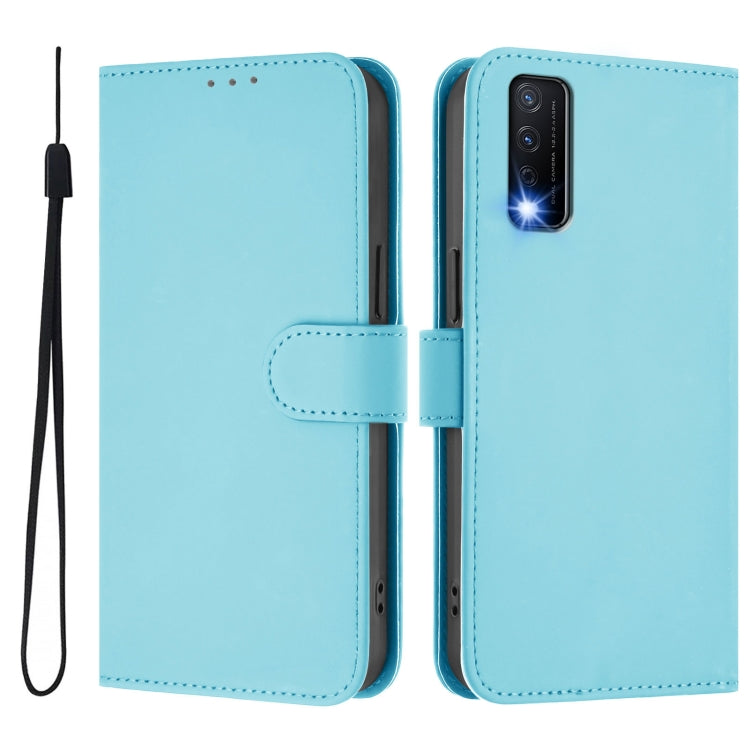 For vivo Y20 / Y20i / Y20S / Y11S Skin Feel Solid Color Leather Phone Case with Lanyard