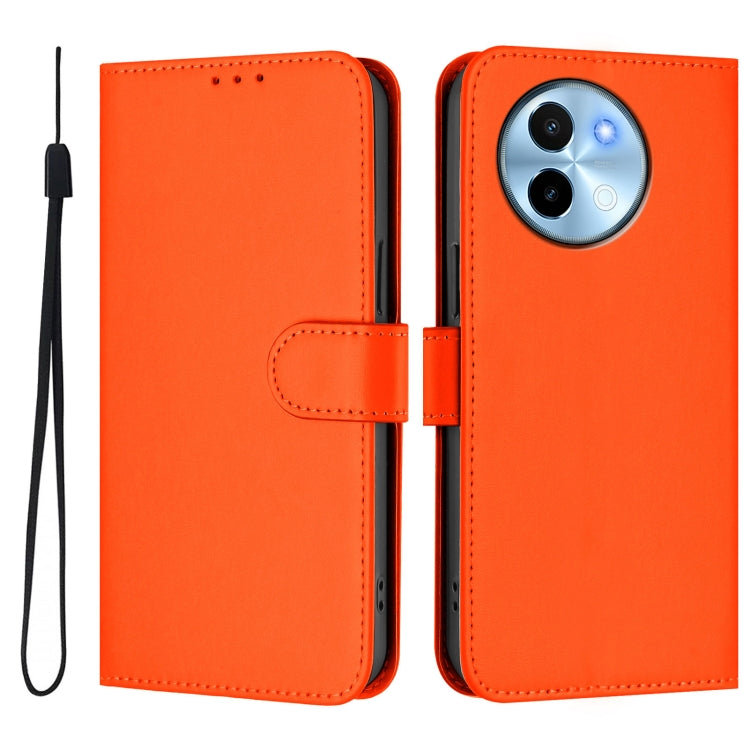 For vivo Y38 5G / Y200i Global Skin Feel Solid Color Leather Phone Case with Lanyard