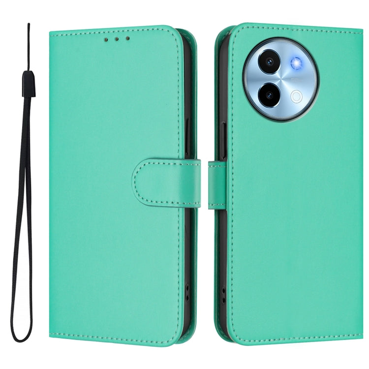 For vivo Y38 5G / Y200i Global Skin Feel Solid Color Leather Phone Case with Lanyard