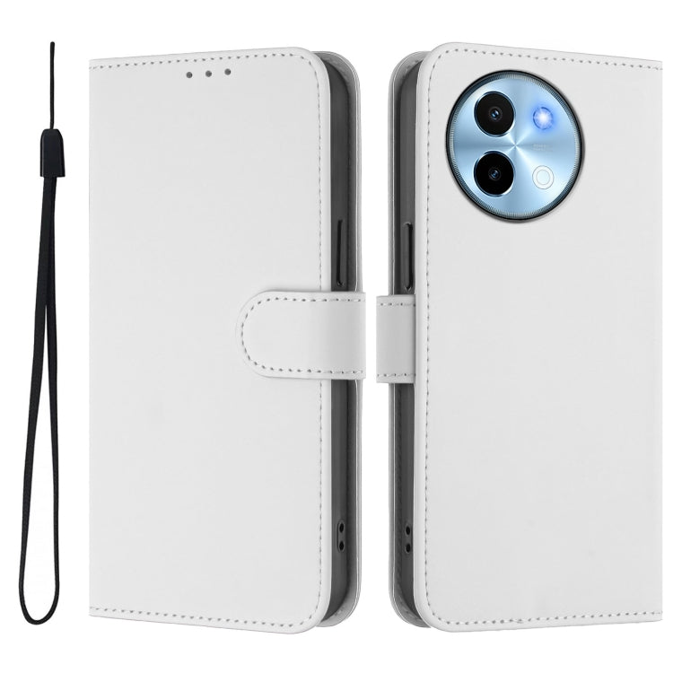 For vivo Y38 5G / Y200i Global Skin Feel Solid Color Leather Phone Case with Lanyard