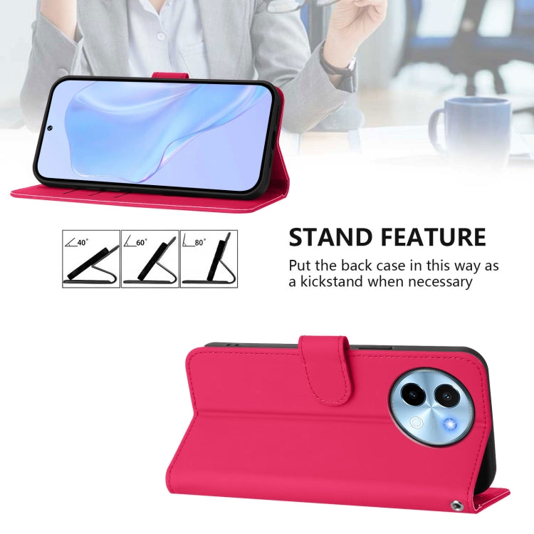 For vivo Y38 5G / Y200i Global Skin Feel Solid Color Leather Phone Case with Lanyard