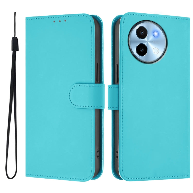 For vivo Y38 5G / Y200i Global Skin Feel Solid Color Leather Phone Case with Lanyard