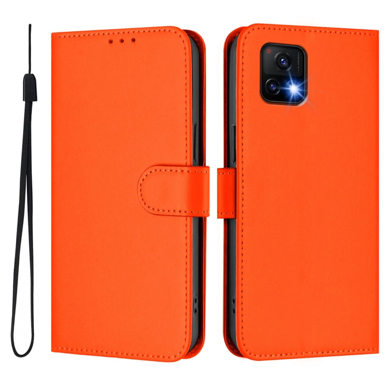 For vivo Y52S 5G / iQOO U3 / Y31S 5G Skin Feel Solid Color Leather Phone Case with Lanyard