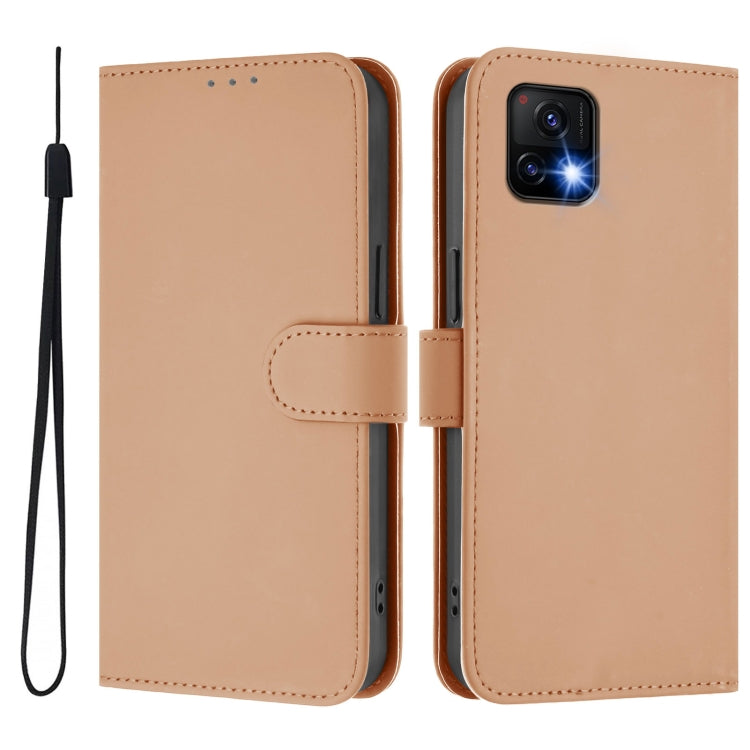 For vivo Y52S 5G / iQOO U3 / Y31S 5G Skin Feel Solid Color Leather Phone Case with Lanyard
