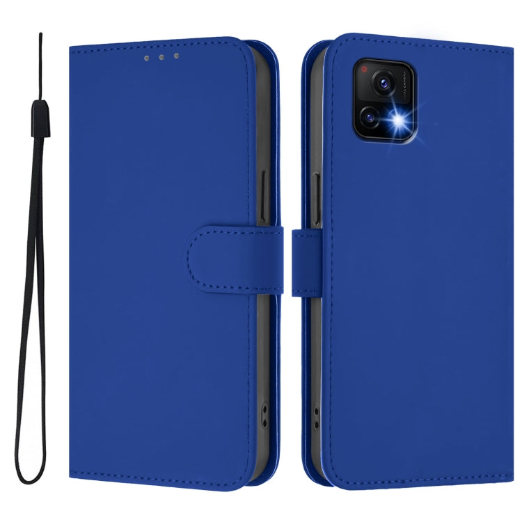 For vivo Y52S 5G / iQOO U3 / Y31S 5G Skin Feel Solid Color Leather Phone Case with Lanyard