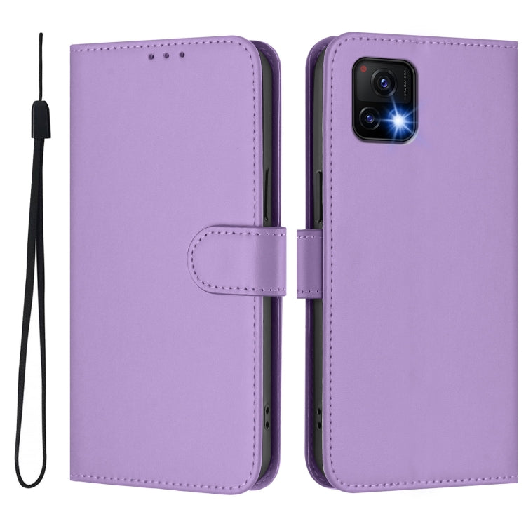 For vivo Y52S 5G / iQOO U3 / Y31S 5G Skin Feel Solid Color Leather Phone Case with Lanyard