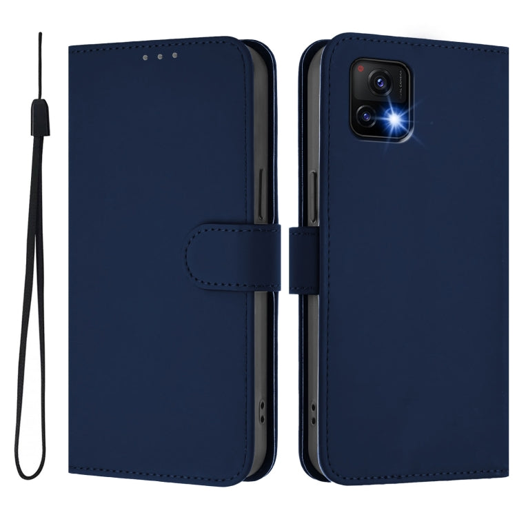 For vivo Y52S 5G / iQOO U3 / Y31S 5G Skin Feel Solid Color Leather Phone Case with Lanyard