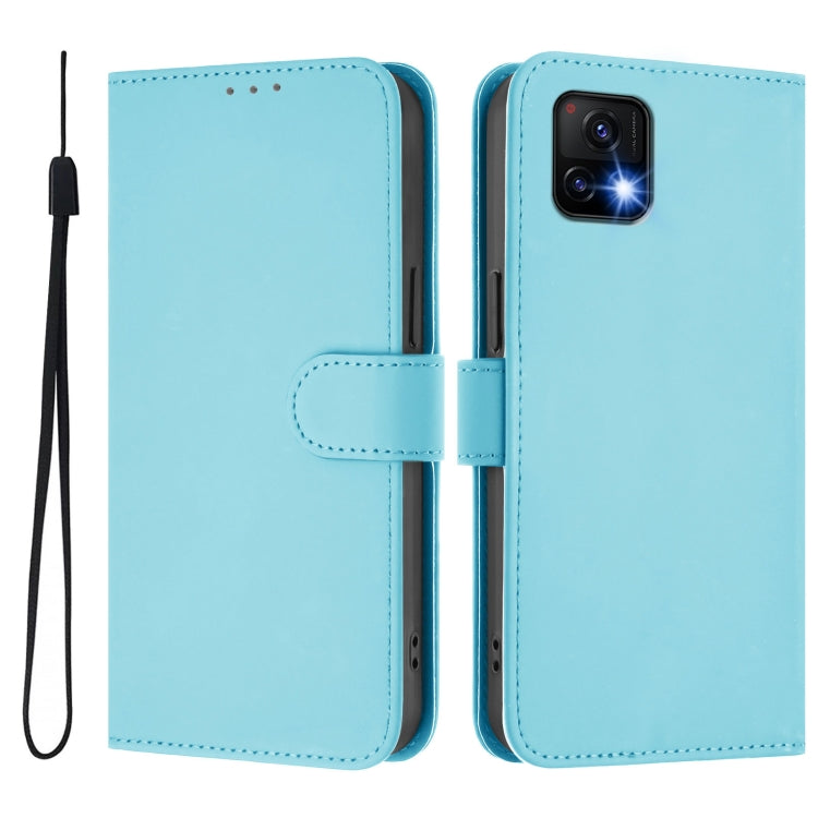For vivo Y52S 5G / iQOO U3 / Y31S 5G Skin Feel Solid Color Leather Phone Case with Lanyard