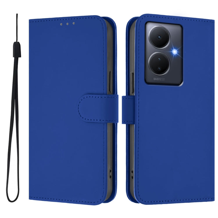 For vivo Y78 5G Global / V29 Lite Skin Feel Solid Color Leather Phone Case with Lanyard