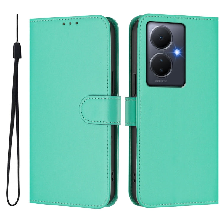 For vivo Y78 5G Global / V29 Lite Skin Feel Solid Color Leather Phone Case with Lanyard
