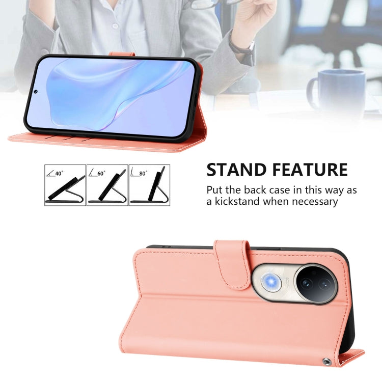For vivo S20 Skin Feel Solid Color Leather Phone Case with Lanyard