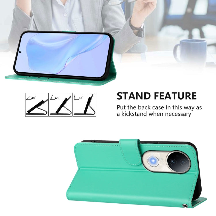 For vivo S20 Skin Feel Solid Color Leather Phone Case with Lanyard