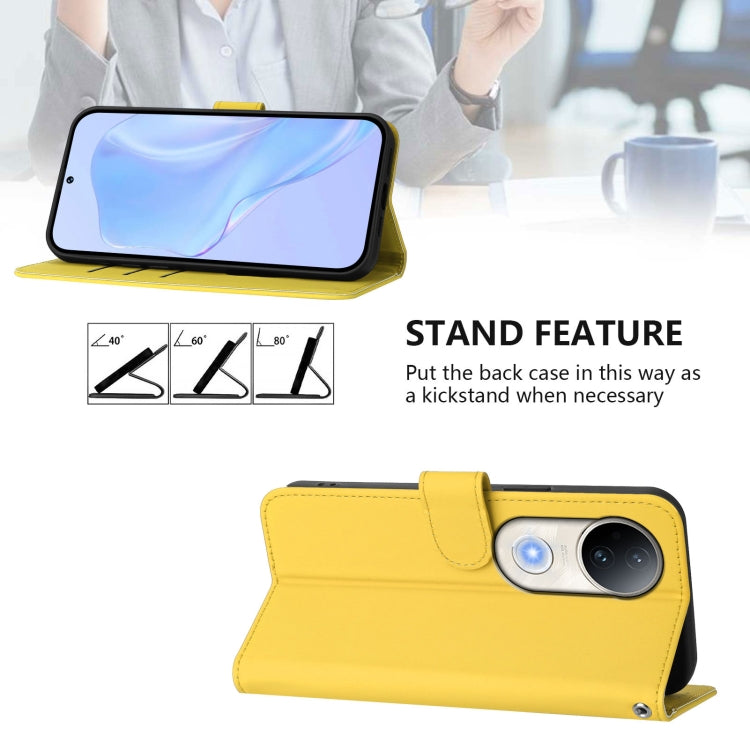 For vivo S20 Skin Feel Solid Color Leather Phone Case with Lanyard