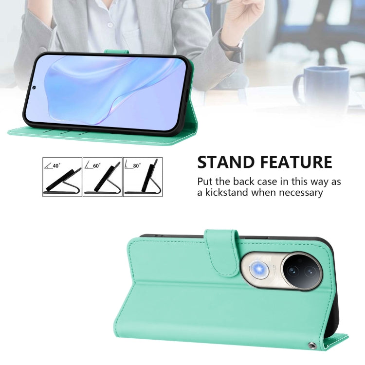For vivo S20 Skin Feel Solid Color Leather Phone Case with Lanyard