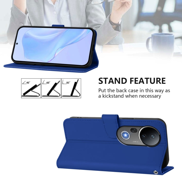 For vivo S20 Pro Skin Feel Solid Color Leather Phone Case with Lanyard