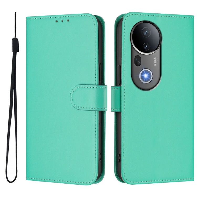 For vivo S20 Pro Skin Feel Solid Color Leather Phone Case with Lanyard