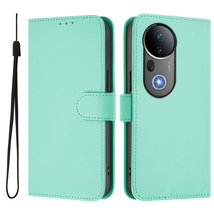 For vivo S20 Pro Skin Feel Solid Color Leather Phone Case with Lanyard