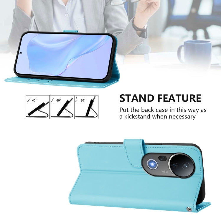 For vivo S20 Pro Skin Feel Solid Color Leather Phone Case with Lanyard