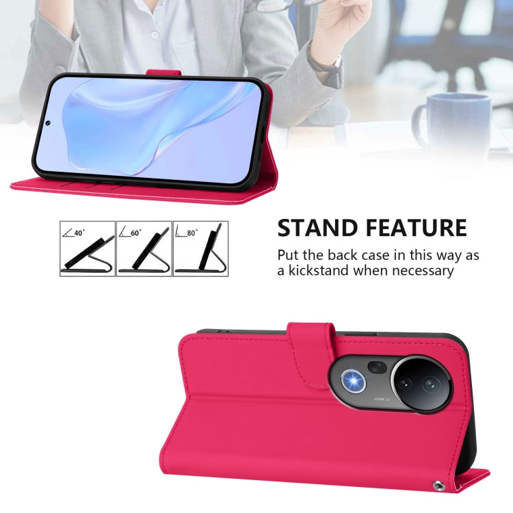 For vivo S20 Pro Skin Feel Solid Color Leather Phone Case with Lanyard