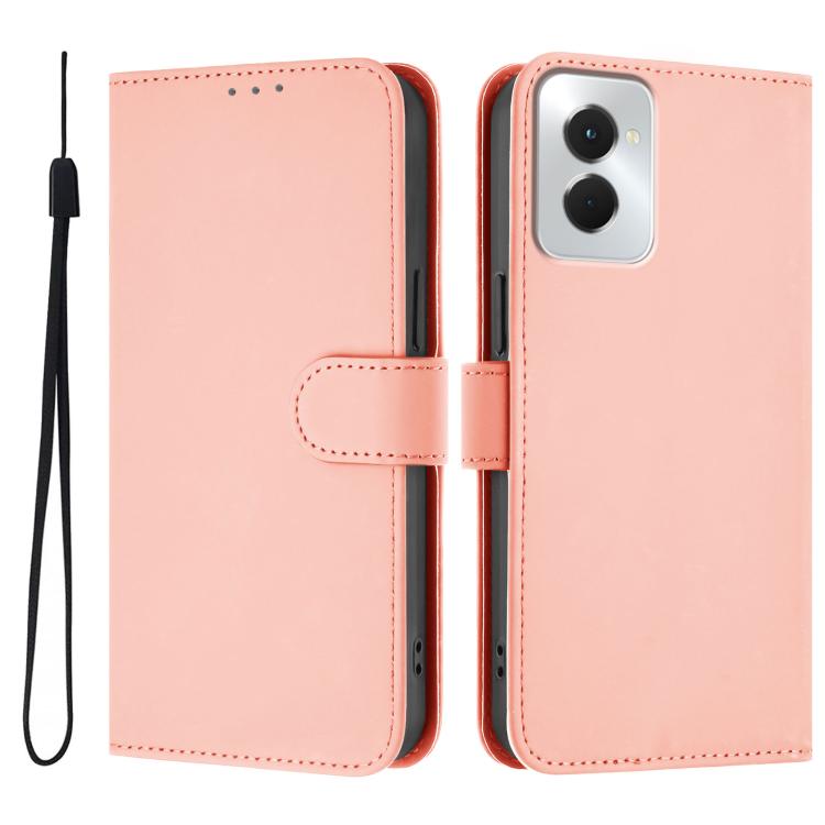 For vivo Y29S 5G / Y04 4G Global Skin Feel Solid Color Leather Phone Case with Lanyard