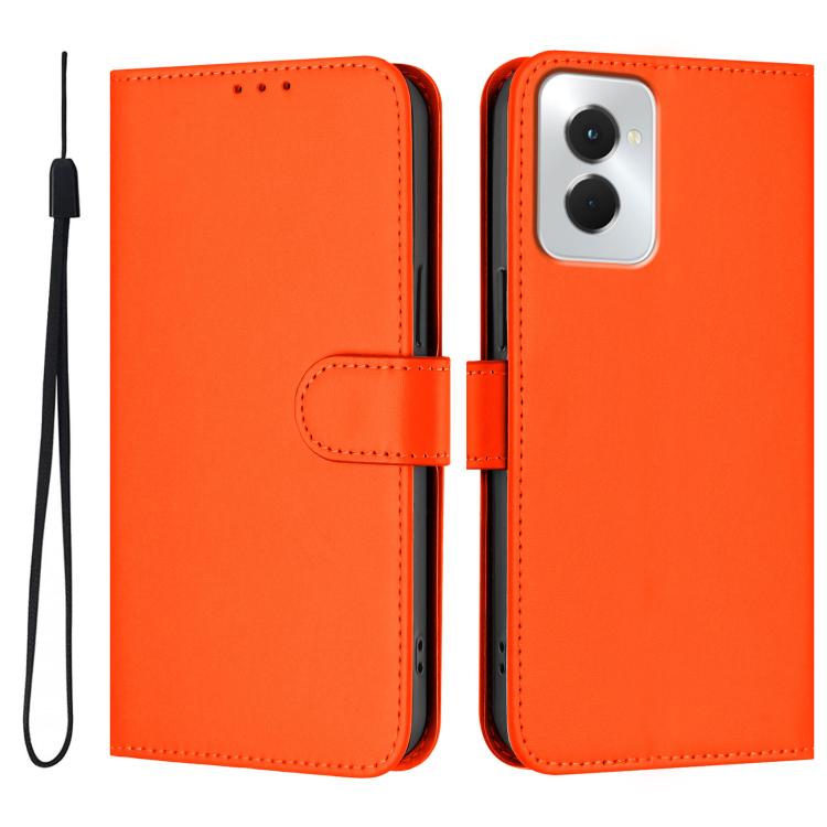 For vivo Y29S 5G / Y04 4G Global Skin Feel Solid Color Leather Phone Case with Lanyard