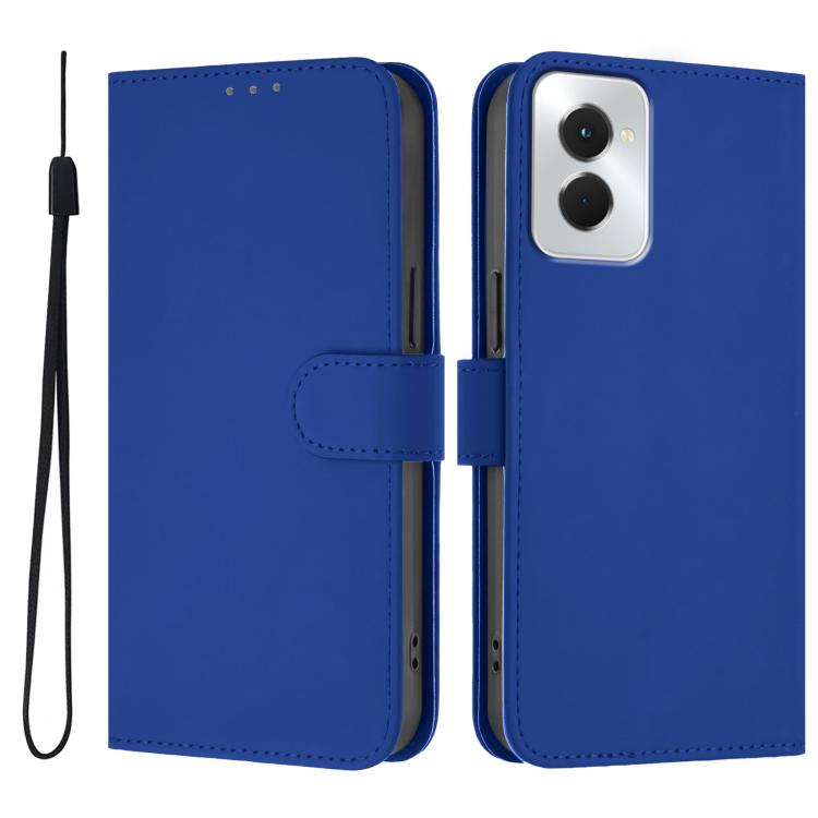 For vivo Y29S 5G / Y04 4G Global Skin Feel Solid Color Leather Phone Case with Lanyard