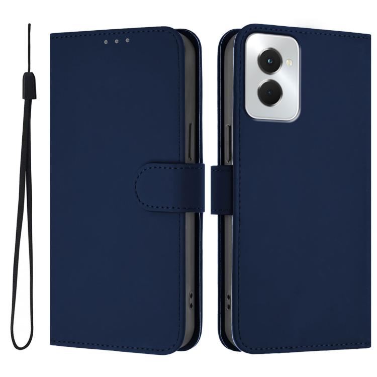 For vivo Y29S 5G / Y04 4G Global Skin Feel Solid Color Leather Phone Case with Lanyard