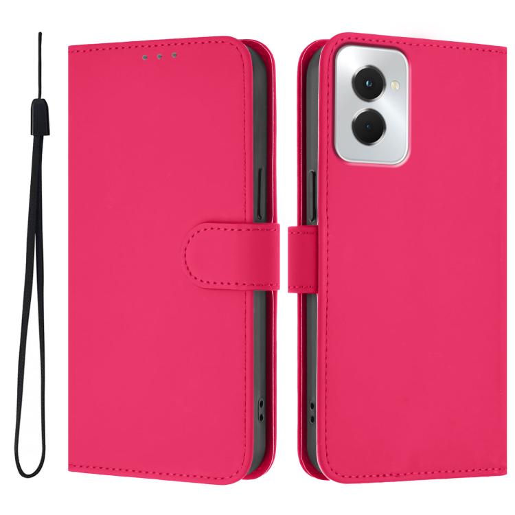 For vivo Y29S 5G / Y04 4G Global Skin Feel Solid Color Leather Phone Case with Lanyard