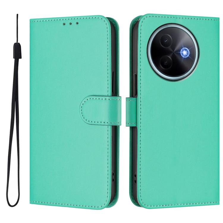 For vivo Y39 5G Global Skin Feel Solid Color Leather Phone Case with Lanyard