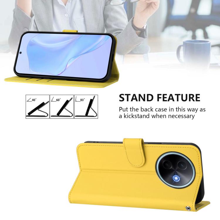 For vivo Y39 5G Global Skin Feel Solid Color Leather Phone Case with Lanyard
