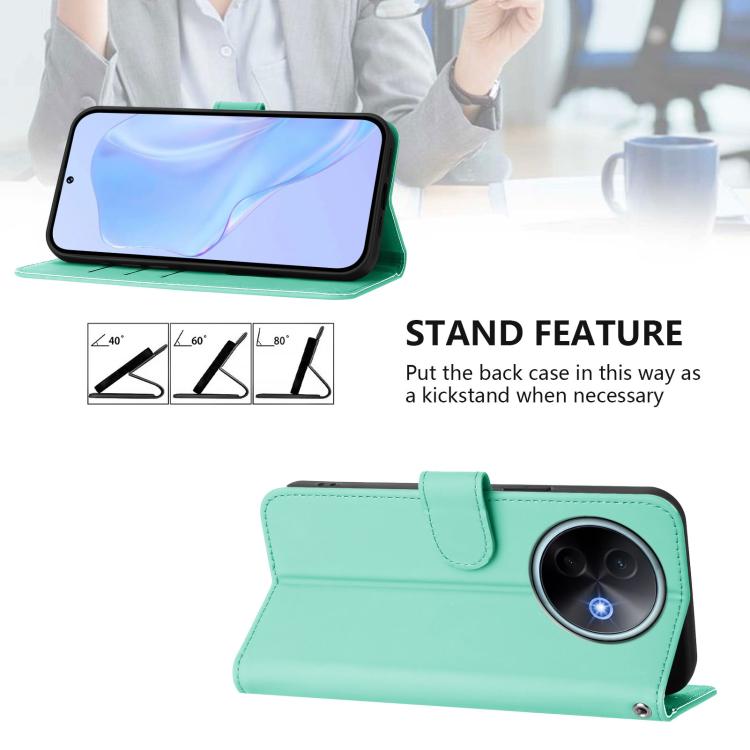 For vivo Y39 5G Global Skin Feel Solid Color Leather Phone Case with Lanyard