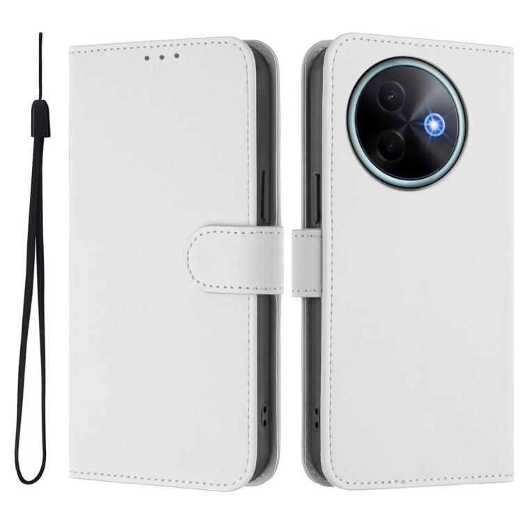 For vivo Y39 5G Global Skin Feel Solid Color Leather Phone Case with Lanyard